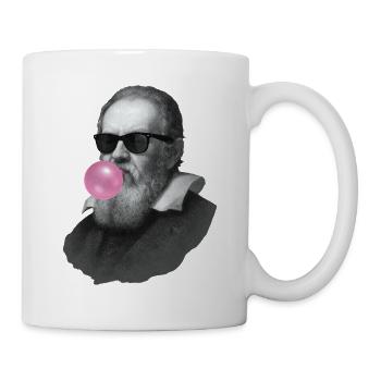 Galilée Galilei avec chewing-gum et lunettes de soleil - Mug blanc - blanc - Droite