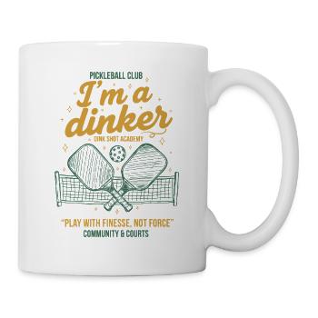 Joueur drôle de pickleball Je suis un Dinker Love - Mug blanc - blanc - Droite