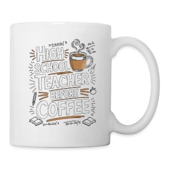 Professeur de lycée avant éducateur Amant du café - Mug blanc - blanc - Droite