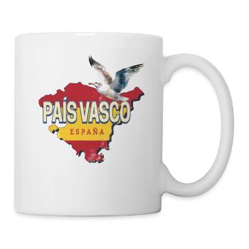 Baskenland Spanien Retro Region Landkarte Souvenir - Tasse - Weiß - Rechts