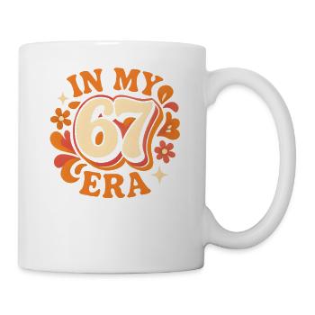 In My 67 Era Italian Brainrot Humor Geburtstag - Tasse - Weiß - Rechts
