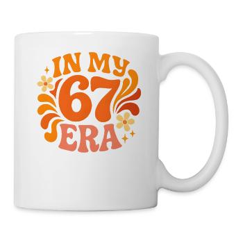 In My 67 Era Italian Brainrot Humor Geburtstag - Tasse - Weiß - Rechts