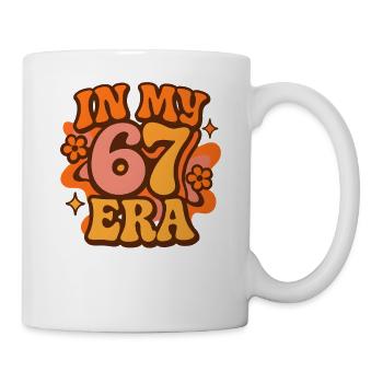 In My 67 Era Italian Brainrot Humor Geburtstag - Tasse - Weiß - Rechts
