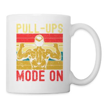 Fitness Fanatics Pull-Ups Mode On Calisthenics Gym - Tasse - Weiß - Rechts