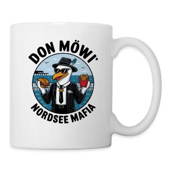  Don Möwi Nordsee Mafia Möwe Gangster Burger - Tasse - Weiß - Rechts