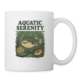 Aquatic Serenity Puffer Fish - Mug - white - Right