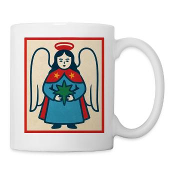 Vintage Angel Emblem Print - Mug - white - Right