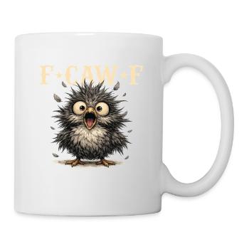 FCawF Sarkasmus Vogel Wortspiel Dunkler Humor Krähe - Tasse - Weiß - Rechts