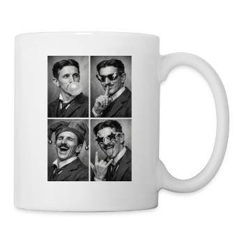 Nikola Vintage-Collage - Tasse - Weiß - Rechts