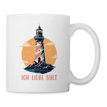 Nordsee Urlaub ICH LIEBE SYLT Lustiges - Tasse - Weiß - Rechts