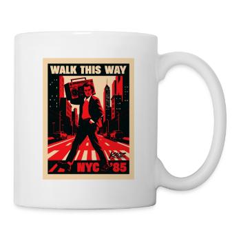 Marche rétro Boombox de NyC 85 - Mug blanc - blanc - Droite