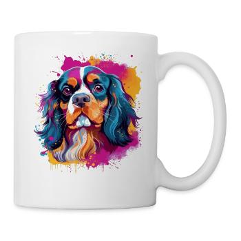 Cavalier King Charles Spaniel Dog - Tasse - Weiß - Rechts