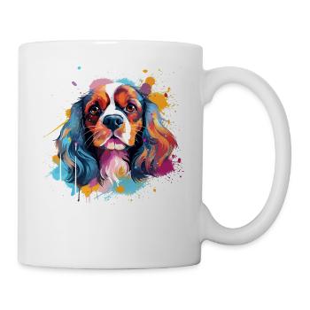 Cavalier King Charles Spaniel Chien Coloré - Mug blanc - blanc - Droite
