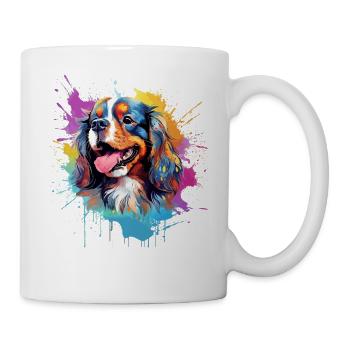 Cavalier King Charles Spaniel Splash Color - Mug - white - Right