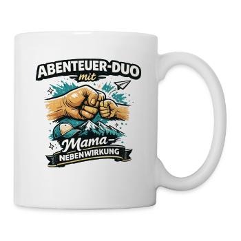 Abenteuer-Duo für Papa und Kind in der Natur - Tasse - Weiß - Rechts