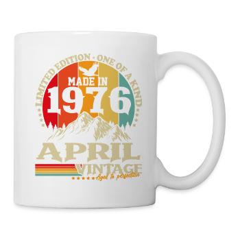 Vintage avril 1976 Vintage Rétro Anniversaire - Mug blanc - blanc - Droite