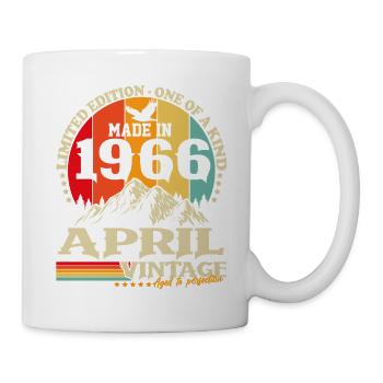 Vintage avril 1966 Vintage Rétro Anniversaire - Mug blanc - blanc - Droite