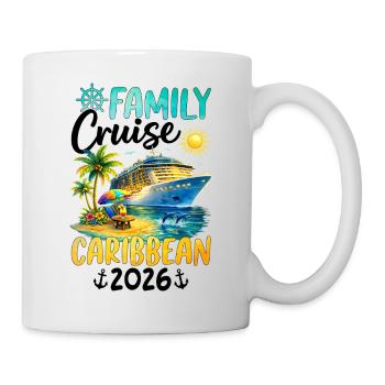 Family Cruise Caribbean 2026 - Tasse - Weiß - Rechts