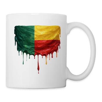 Benin flag in teardrop style - Mug - white - Right