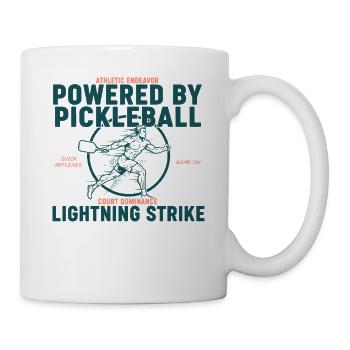 Pickleball propulsé par la foudre du pickleball - Mug blanc - blanc - Droite