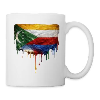 Comoros Flag: Flowing Colors - Mug - white - Right