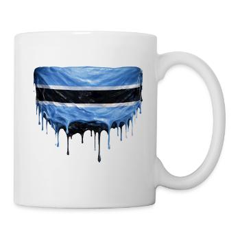 Botswana Flag Drop Art - Mug - white - Right
