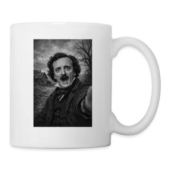 Edgar Allan Poe Selbstporträt - Tasse - Weiß - Rechts