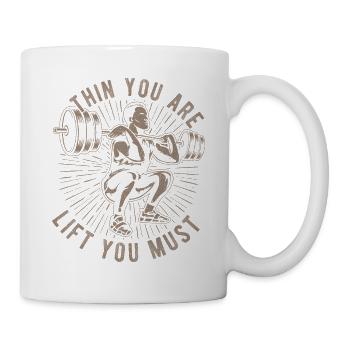 Motivation fitness Bodybuilder Lifting Que vous devez absolument faire à la salle de sport - Mug blanc - blanc - Droite
