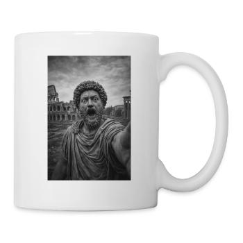 Marcus Aurelius Selbstporträt - Tasse - Weiß - Rechts