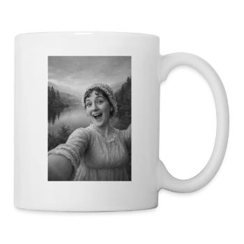 Autoportrait de Jane Austen - Mug blanc - blanc - Droite