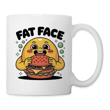 Face au héros drôle du burger - Mug blanc - blanc - Droite