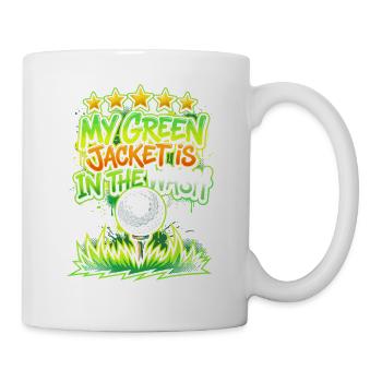 Green golf motif in the lingerie - Mug - white - Right