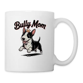 Gekrönte Bulldoggen-Bulldog-Mutter - Tasse - Weiß - Rechts
