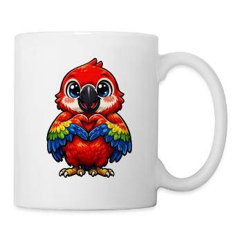 Heart Rainbow Parrot - Mug - white - Right