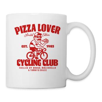 Pizza Lover Cycling Club Bicycle Road Bike Food - Mug - white - Right