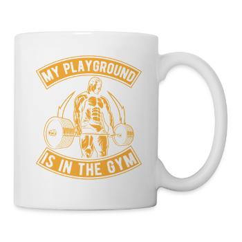 Motivation fitness Terrain de jeu pour bodybuilders La salle de sport - Mug blanc - blanc - Droite