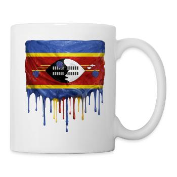 Eswatini Flag Drop Art - Mug - white - Right