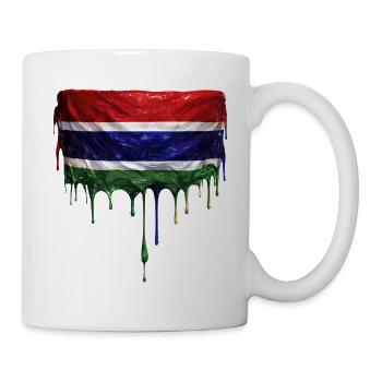 Gambia Flag in Drop Art - Mug - white - Right