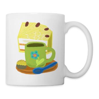 Cake, Cake, Coffee, Coffee Mug, Birthday - Mug - white - Right