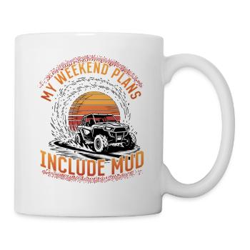 UTV Off Road 4 Wheeler Side by side - Tasse - Weiß - Rechts
