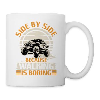 UTV Off Road 4 Wheeler Side by side - Tasse - Weiß - Rechts