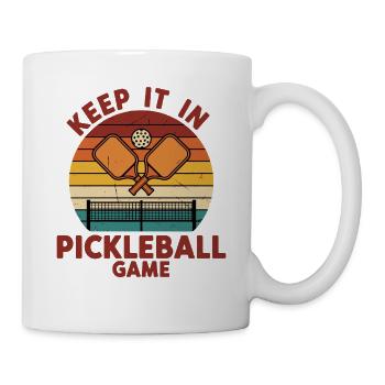 Pickleball Keep It In Game lustige Spieler-Paddel - Tasse - Weiß - Rechts
