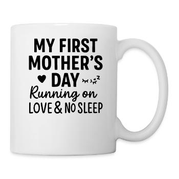 First Mother's Day Humor Mom Gift Idea Family - Mug - white - Right