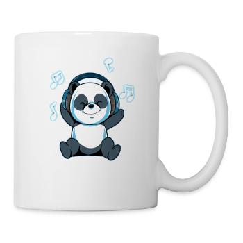 Music Panda with Headphones: Cute Music Motif - Mug - white - Right