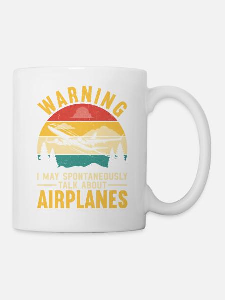 Flugzeug Flug Pilot Flugzeug Fluggesellschaft - Tasse - Weiß