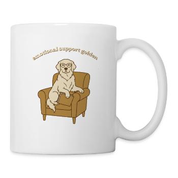 Emotional Support Golden Retriever Shirt Cute Pet - Mug - white - Right