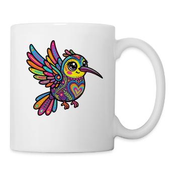Kawaii Alebrije Hummingbird Mexikanisch - Tasse - Weiß - Rechts