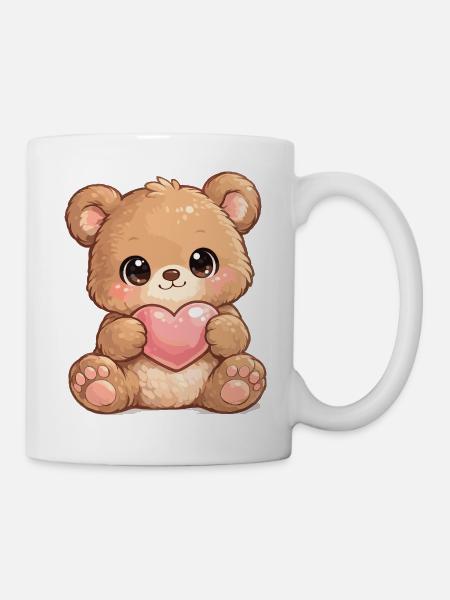 Kuschelbär Herzliebe - Tasse - Weiß
