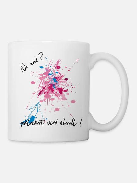 Farbklecks - Tasse - Weiß