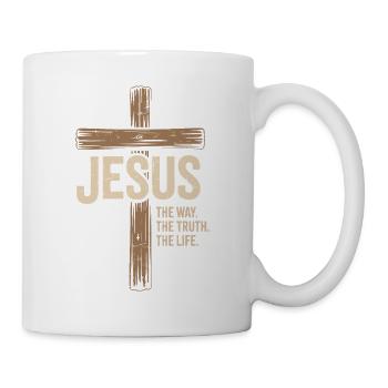 Jesus Der Weg Die Wahrheit Das Leben Christlich - Tasse - Weiß - Rechts